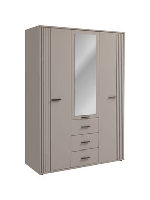 Kleiderschrank | Kaschmir | 1 Spiegeltür | 135 x 55 x 191 cm | 3 Schubladen | 2