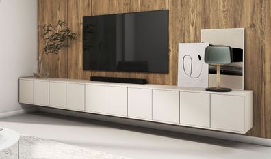 TV-Schrank | Kaschmir | Push-to-open Funktion | 10 Türen | 20 Fächer | 350 x 40