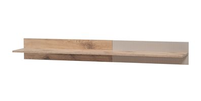 Wandregal | Farbe: Eiche Viking / Kaschmir | 1 Ablagefläche | Maße: 160 x 25 x 2