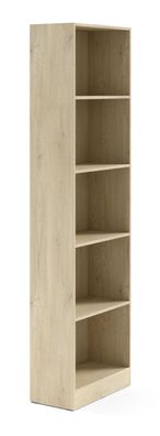 Regal | 4 Einlegeböden | Farbe: Eiche Cremona | Höhe 210 cm | Bücherregal | ABS