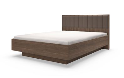 Doppelbett | gepolstertes Kopfteil | Farbe: Eiche Dunin | Liegefläche: 160 x 200