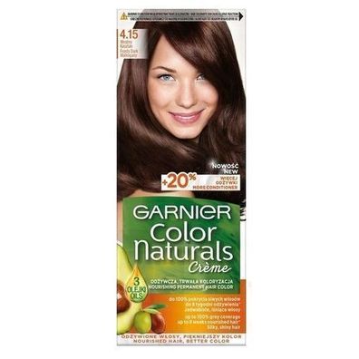 Garnier Coloration Frostige Kastanie 4.15, Dauerhafte Haarfarbe für Natürlichen