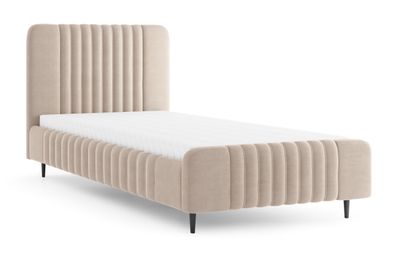 Einzelbett | Kaschmir | Liegefläche 120 x 200 cm | Gästebett | Stoffbezug | inkl