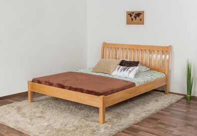 Doppelbett / Gästebett Wooden Nature 142 Buche massiv Natur - 160 x 200 cm (B x