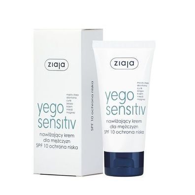 Ziaja Yego Sensitive Feuchtigkeitsspendende Tagescreme SPF 10 für Männer, 50 ml