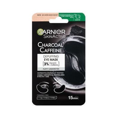 Garnier Augenpads mit Aktivkohle und Koffein, Reduziert Schwellungen, 5 g