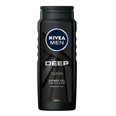 Nivea Men Duschgel zur Tiefenreinigung für Körper, Gesicht und Haare, 500 ml