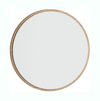 Spiegel | Rund | Farbe: Eiche | 42 x 8 x 42 cm | für Schreibtisch 20