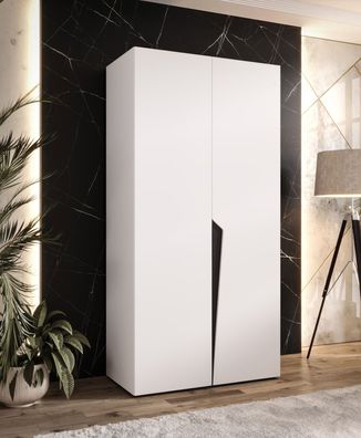 Kleiderschrank | 1 Fach | Farbe: Weiß | 1 Kleiderstange | Soft-Close-Funktion |