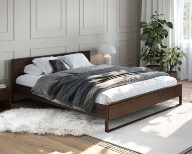 Doppelbett Tabak 02 | Farbe: Eiche Tabak | 169 x 210 x 91 cm | Liegefläche: 160