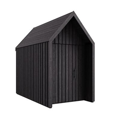 Gartenhütte im skandinavischen Design | Schwarz | Grundfläche: 4,50 m² | Satteld