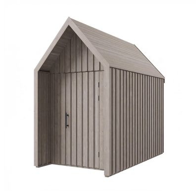Gartenhaus im skandinavischen Design | Außenmaße: 162,4 x 207,7 cm | Grau-Beige
