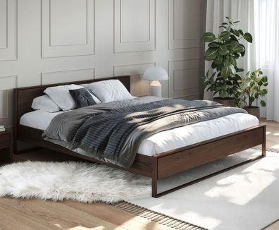 Doppelbett Tabak 03 | Farbe: Eiche Tabak | 189 x 210 x 91 cm | Liegefläche: 180
