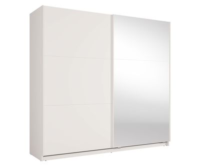 Schiebetürenschrank mit Spiegel | 221 x 60 x 207 cm | 1 Kleiderstange | inkl. Be