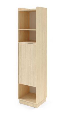 Regal | Farbe: Eiche Mavelie / Macadamia | 1 Drehtür | 6 Fächer | 45 x 42 x 195
