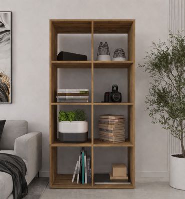Regal Vinklo 2 | Farbe: Appalachian Eiche | offenes Regalsystem | 72 x 30 x 142,