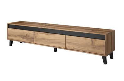 TV-Unterschrank Silvigo | Farbe: Eiche Artisan / Anthrazit | 200 x 42 x 53,5 cm|
