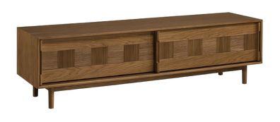 TV-Unterschrank | Eiche Karamell | 183 x 48 x 51 cm | 2 Schiebetüren | 2 Schubla