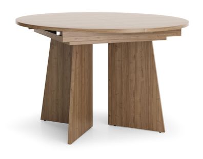 Esstisch ausziehbar | runder Speisetisch | 120-160 x 120 x 76 cm | ausziehbar au