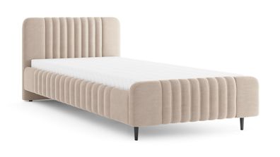 Einzelbett | Stoffbezug | Kaschmir | Liegefläche 120 x 200 cm | Gästebett | inkl