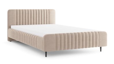 Doppelbett | Liegefläche 160 x 200 cm | inkl. Lattenrost | Kaschmir | Stoffbezug
