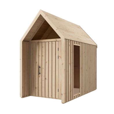 Geräteschuppen mit Dreieckfenster | Naturbelassen | Grundfläche: 4,50 m² | Skand