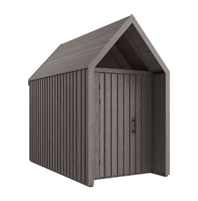 Gartenhütte aus massiver Fichte | 1 Fenster | Grau-Braun | Grundfläche: 4,64 m²