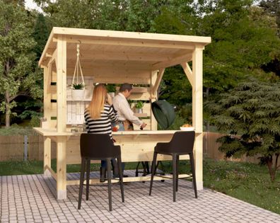 Outdoorküche Cookingflair | Außenküche | Gartenküche | Fichten- und Kiefernholz