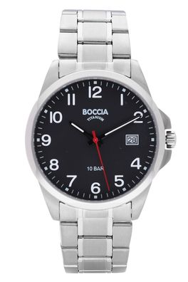 Boccia Herren-Armbanduhr Titan/Schwarz 3671-03