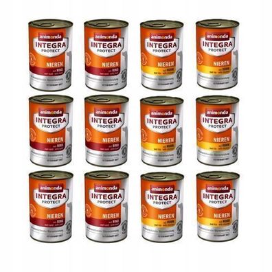Animonda Integra Nieren für Hunde, Geschmacksmischung, 12 x 400 g