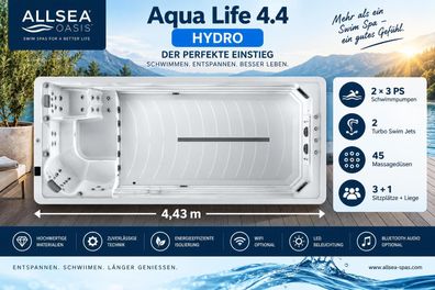 Allsea OASIS Aqua Life 4.4 Hydro – 443 * 235 Swimspa Swim Spa Gegenstromanlage