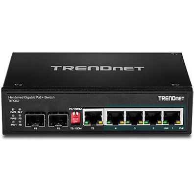 TRENDnet Industrie Switch 6 Port Gbit PoE+ Metall