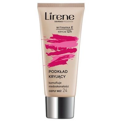 Lirene Deckendes Make-up mit Vitamin E 24 Warmer Beige, 30 ml