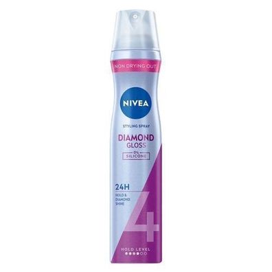 NIVEA Haarspray Diamond Gloss 250ml - funkelnder Glanz & verlässlicher Halt