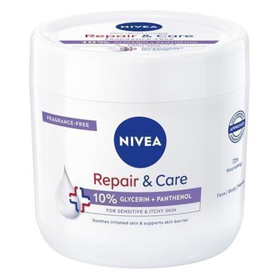 Nivea Repair & Care Sensitiv Feuchtigkeitscreme für empfindliche Haut, 400 ml