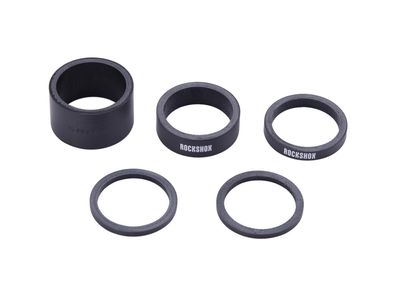 Rockshox Spacer-Set SB-verpackt, aus Carbon für 1 mit weißem Log