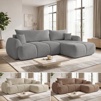 Ecksofa mit Schlaffunktion und Bettkasten Wohnlandschaft Modern LORIA