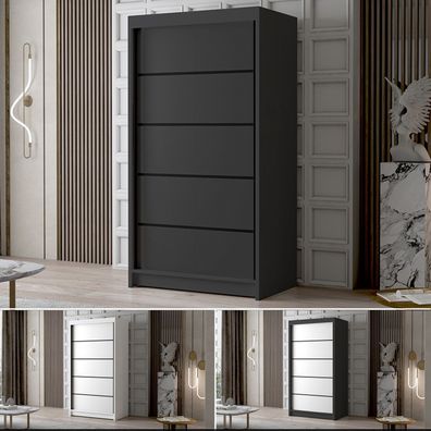 Schiebetürkleiderschrank LETTO IV 100 mit Kleiderstange Kleiderschrank Flurschrank