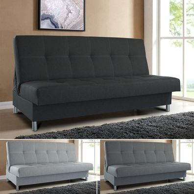 Schlafsofa Bella mit Schlaffunktion - 3 Sitzer Sofa, Couch mit Bettkasten, Bettsofa