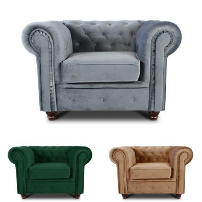 Sessel Chesterfield Asti - Couch, Couchgarnitur, Couchsessel, Loungesessel, Stühl