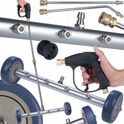 Rosfix Set Unterbodenreiniger – 300 bar Pistole + 4 Düsen | Ersatz für Karcher K2–K7