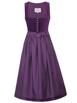 Dirndl Nußdorf 70cm Länge brombeer lila - Größe: 30