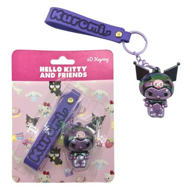 Hello Kitty Kuromi Anhänger mit 3D Design für Schlüsselbund Tasche und Rucksack