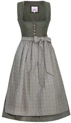 MarJo Dirndl Lina 75cm Länge efeu/khaki - Größe: 36