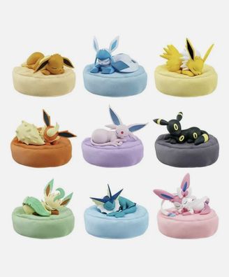 1x Sleeping Eevee Evoli Pokemon Blind Box Eeveelutions Sammelfigur Random