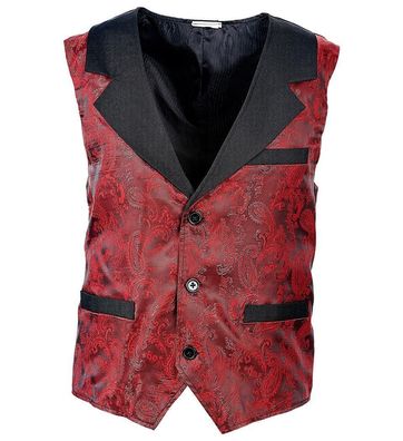 Jacquard Weste weinrot Widmann - Größe: M/L