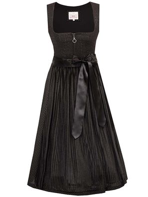 Dirndl Breitenbrunn Länge 65cm schwarz - Größe: 52