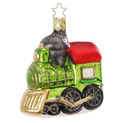 Christbaumkugeln Weihnachten Inge-Glas - Artikel: Weihnachts-Lok 8,5cm