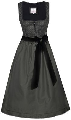 Dirndl Elsendorf 70cm Länge waldgrün/schwarz - Größe: 40