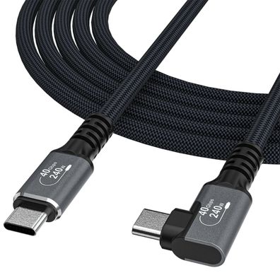 Wozinsky WPS2-UY41S USB4 Kabel 2 m 40 Gbit/s 240 W 8K Winkelstecker